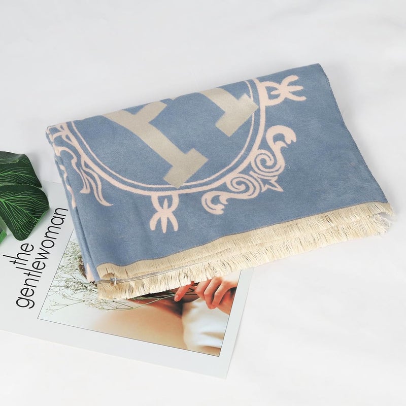 EXTREE Scarfs for Women Pashmina Silky Shawl Wrap for Evening Dressing Blanket Open Front Poncho Cape - Image 4